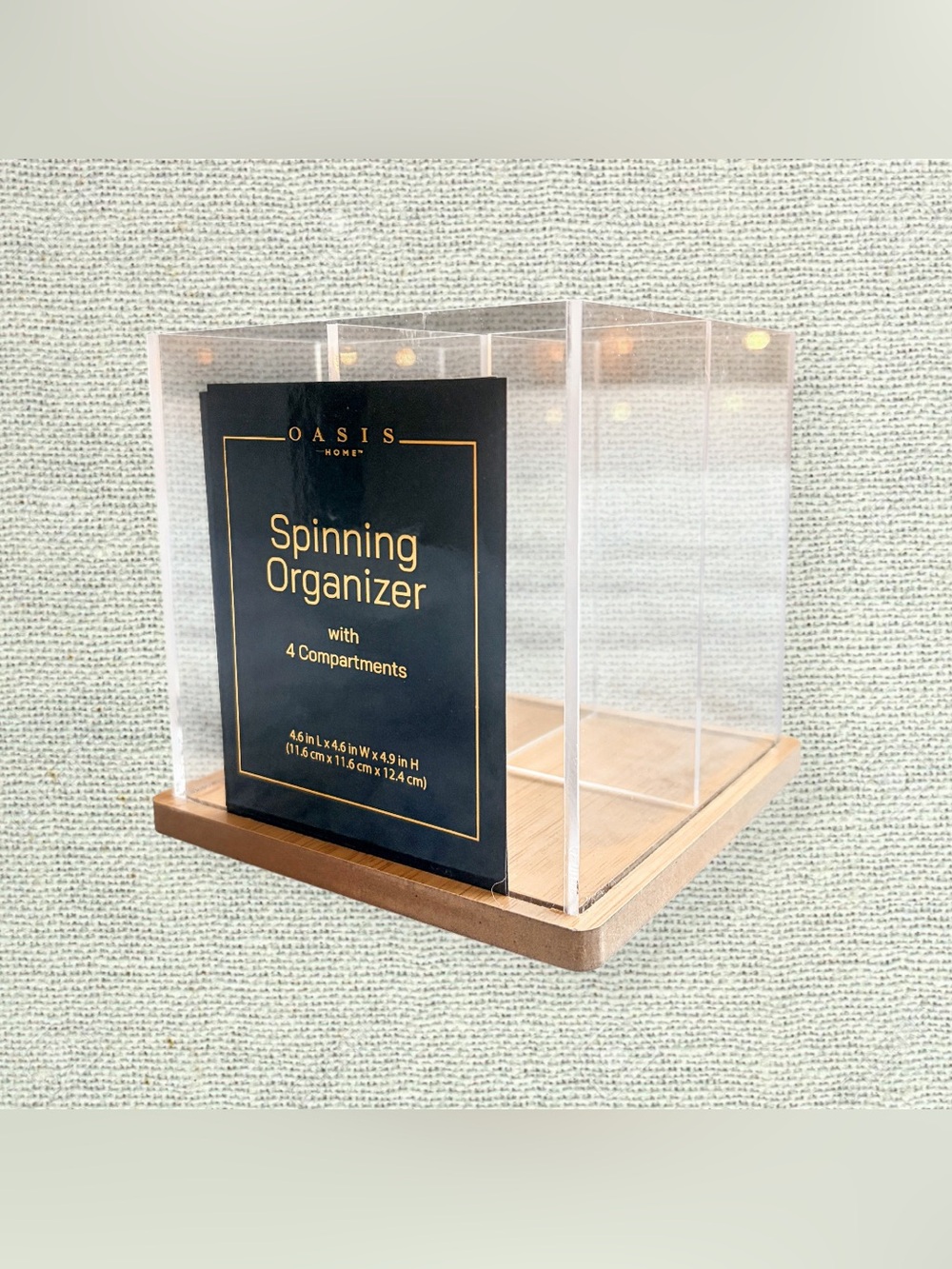 Oasis Home Acrylic Spinning Organizer New
